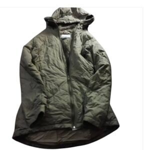 Columbia green furry inside coat